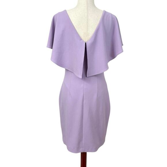Belle Badgley Mischka Size 4 Dress Capelette Lavender Bridesmaid Wedding Guest - Picture 3 of 8